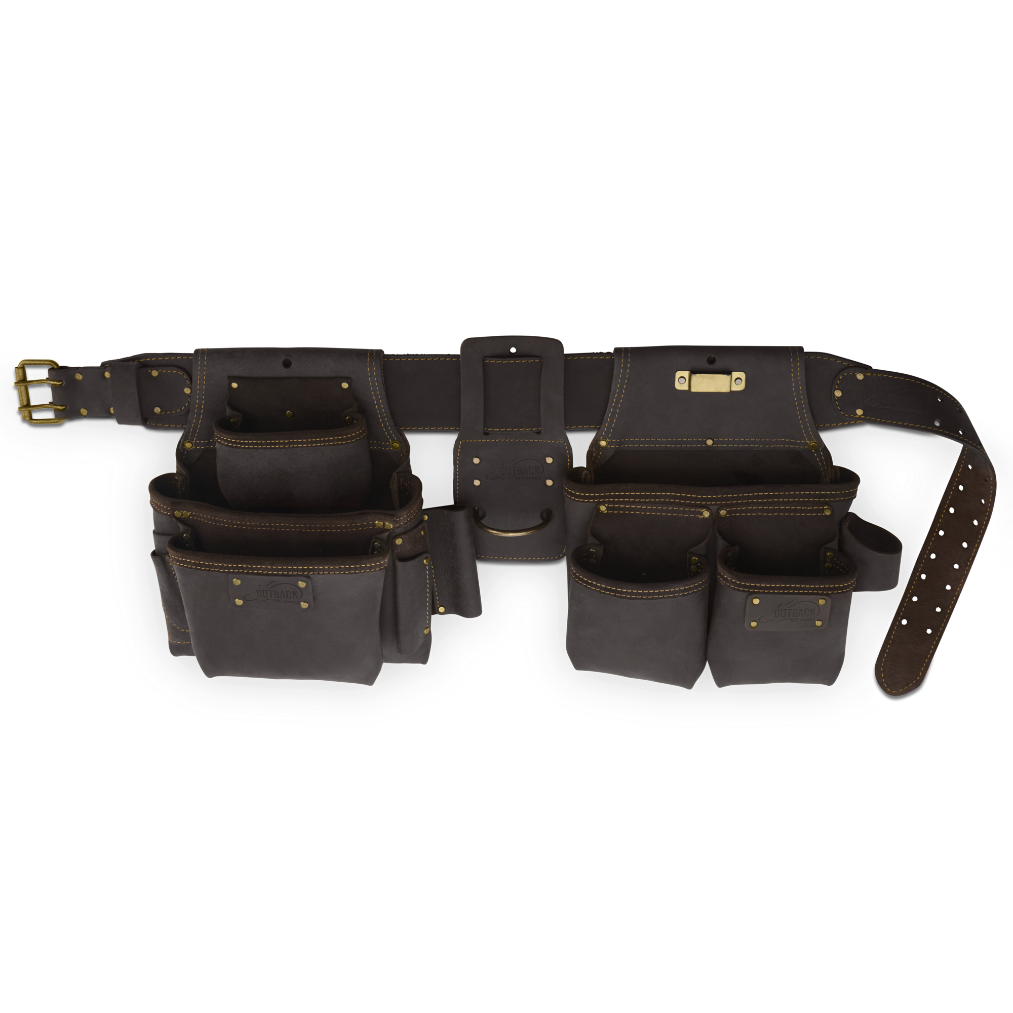 OX Tools, Pro 4-Piece Construction Rig, Color Brown, Pockets (qty.) 22 Material Leather, Model# OX-P263604